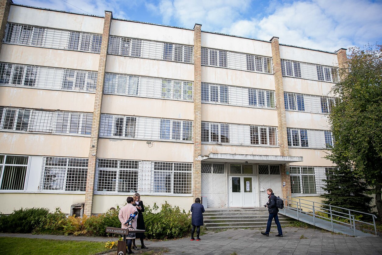 Migrant camp opened in a former homeless shelter in central Vilnius