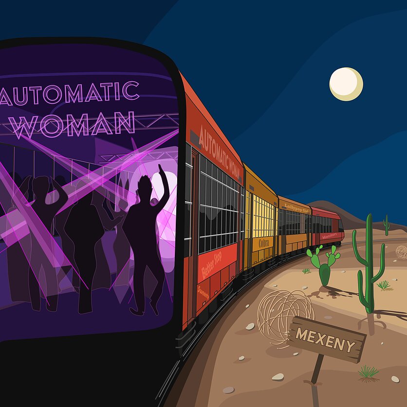 D.Koncevičiaus kurtas albumo „Automatic Woman“ viršelis, Pakartot. Lauros Kešytės-Mexeny kelias nuo orkestro prie sintezatorių