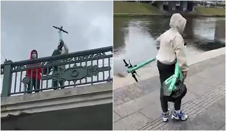 Socialiniuose tinkluose plinta elektrinių paspirtukų niokojimo įrašai