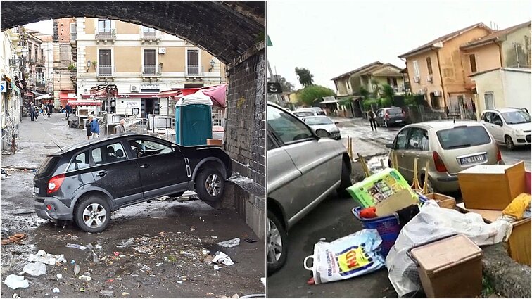 Pietų Italiją apėmė audros: būstai užlieti, mokyklos uždarytos, o rytoj laukiama dar vieno stichijos smūgio