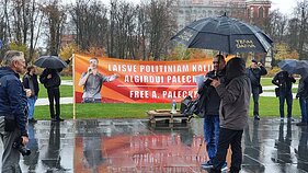 Lukiškių aikštėje surengtas Algirdo Paleckio palaikymo mitingas