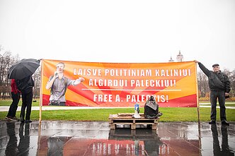 Lukiškių aikštėje surengtas Algirdo Paleckio palaikymo mitingas
