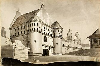 Subačiaus (Subocz) Gate. Author Franciszek Smuglewicz, 1785