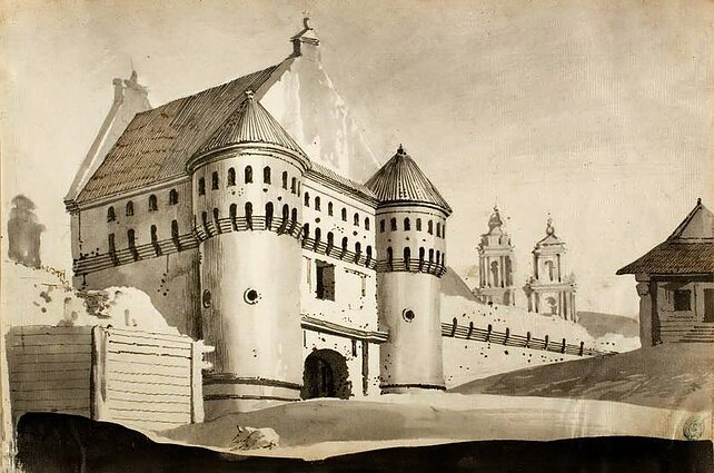 Subačiaus (Subocz) Gate. Author Franciszek Smuglewicz, 1785