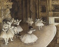 Edgaras Degas, „Baleto repeticija ant scenos“