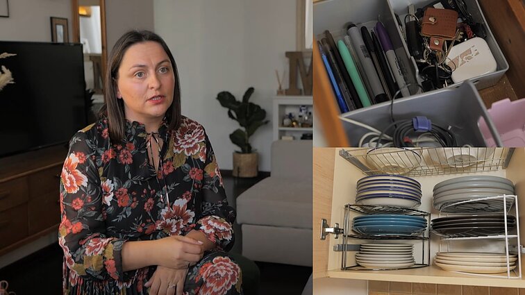 Rubrikos „Sveiki sugrįžę" herojė Jovita iš Anglijos į Lietuvą parvežė pas mus dar negirdėtą profesiją. Ji – profesionali namuose esančių daiktų organizatorė.