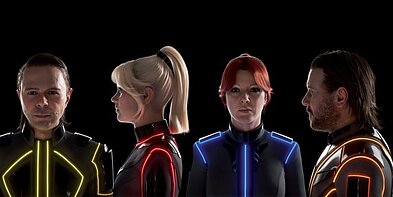 Так выглядят сконструированные инженерами Industrial Light & Magic цифровые "аббатары" четырех музыкантов
