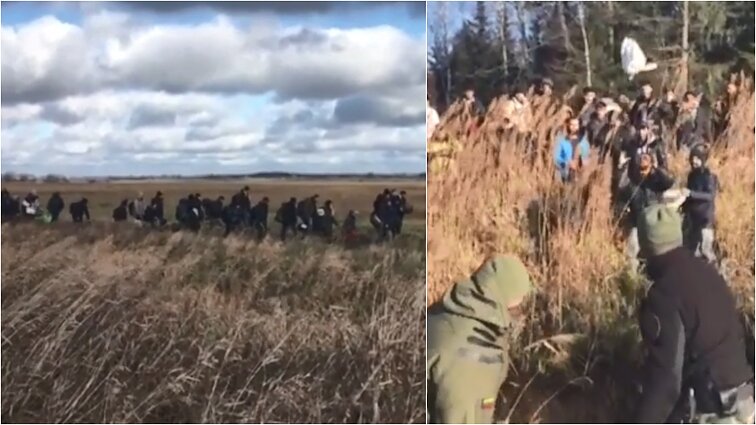 Pasienyje su Baltarusija – 70-ies migrantų grupė: teigia režimo atvežti jėga, į Lietuvą patekti nenorintys, jiems suteikta maisto