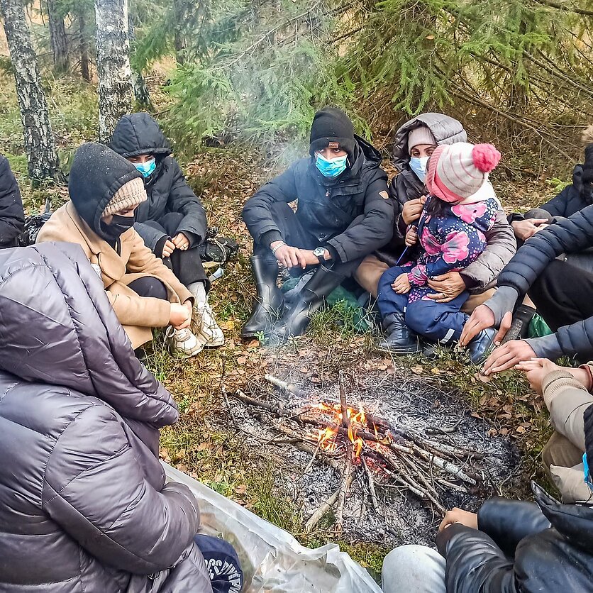 J.Bakaitės/LRT nuotr., Migrantai Lietuvos ir Baltarusijos pasienyje