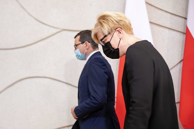 Polish PM Mateusz Morawiecki and Lithuanian PM Ingrida Šimonytė
