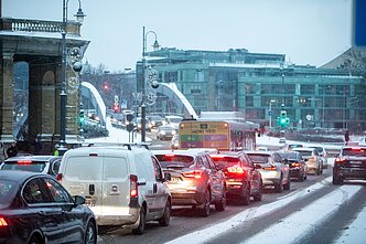 Traffic jam in Vilnius