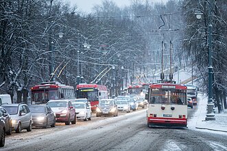 First snow day in Vilnius