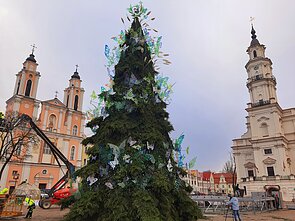 Kaunas pristato kalėdinę eglę ir šventinius renginius