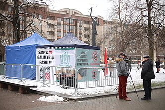 Prie Seimo – Lietuvos šeimų sąjūdžio mitingas