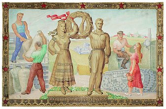Stasys Ušinskas (1905–1974), „Alegorinio pano darbo tema projektas“, iki 1960 Stasys Ušinskas (1905–1974), „Alegorinio pano darbo tema projektas“, iki 1960