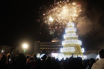 Marijampolės kalėdinė eglė 2021 m. 