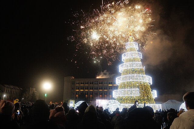 Marijampolės kalėdinė eglė 2021 m. 