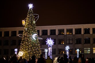 Kalėdų eglės įžiebimas Molėtuose