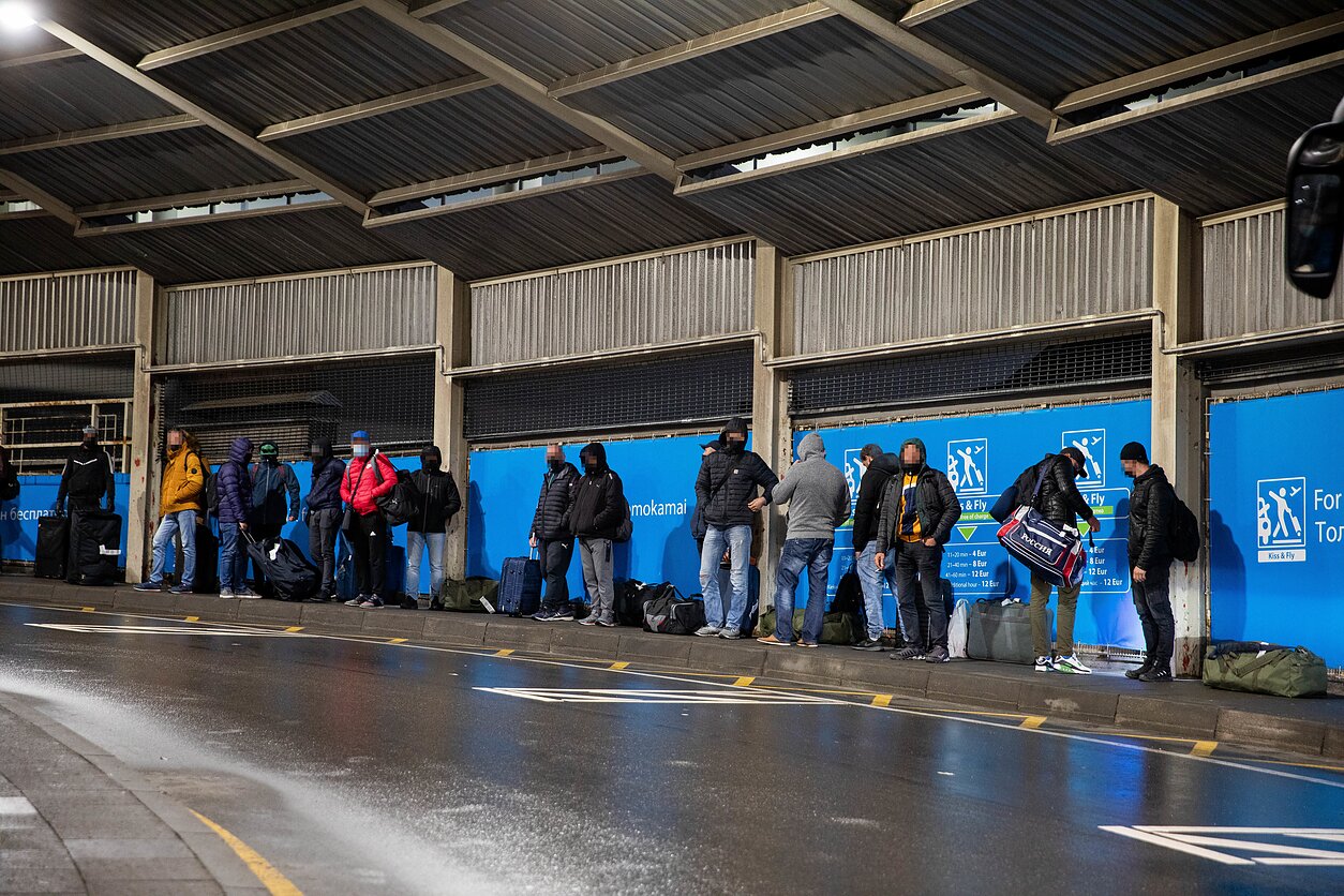 Iš PAR lėktuvu atkeliavę žmonės – Vilniaus oro uoste