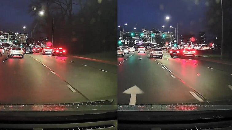 Vairuotojai sostinėje nepasidalino kelio – staigus rikiavimasis baigėsi avarija