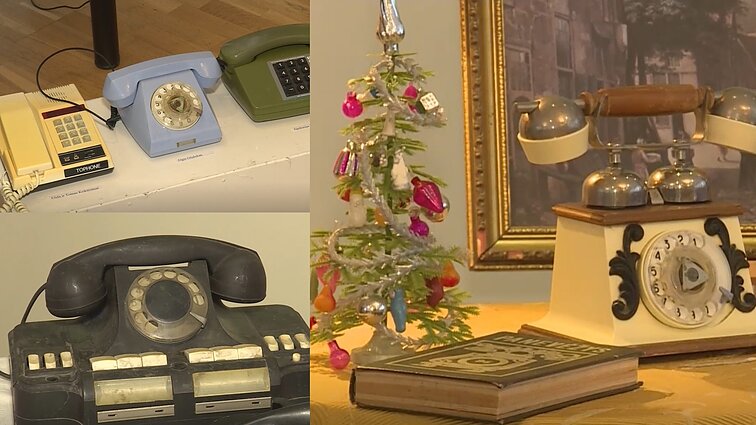 Panevėžio rajone senų telefonų paroda: ekspozicijoje mobilūs ir laidiniai įrenginiai