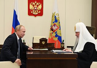 Vladimiras Putinas ir Maskvos patriarchas Kirilas