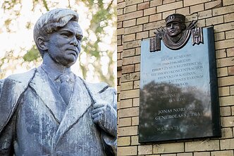 Petro Cvirkos paminklas ir Jono Noreikos-Generolo Vėtros atminimo lenta