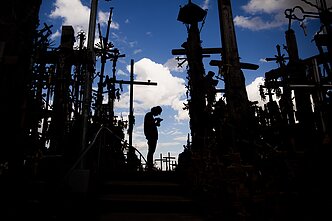 The Hill of Crosses in Šiauliai, northern Lithuania.