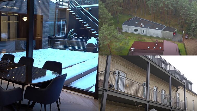 Veranda. Būstas senamiestyje, sklypo formos namas, palėpės apartamentai be imitacijų ir išskirtiniai vaikų kambariai vientisame interjere