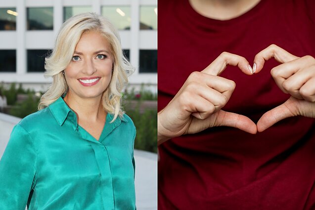 Jurgita Plisienė, širdies ligos. Asociatyvus koliažas Jurgita Plisienė, širdies ligos. Asociatyvus koliažas