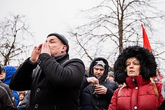 Per Sausio 13-osios renginį prie Seimo susirinko protestuotojai Per Sausio 13-osios renginį prie Seimo susirinko protestuotojai