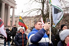 Protesters near the parliament on January 13