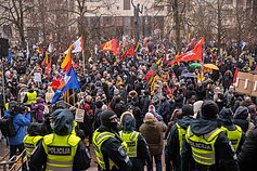Per Sausio 13-osios renginį prie Seimo susirinko protestuotojai Per Sausio 13-osios renginį prie Seimo susirinko protestuotojai