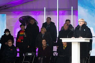 Per Sausio 13-osios renginį prie Seimo susirinko protestuotojai Per Sausio 13-osios renginį prie Seimo susirinko protestuotojai