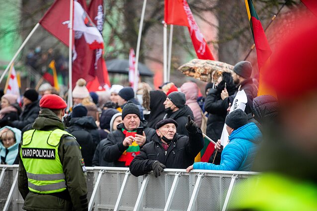 Protesters at the January 13 event