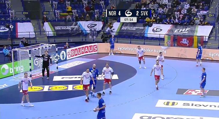 Europos vyrų rankinio čempionatas. Norvegija – Slovakija