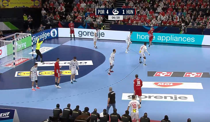 Europos vyrų rankinio čempionatas. Portugalija – Vengrija