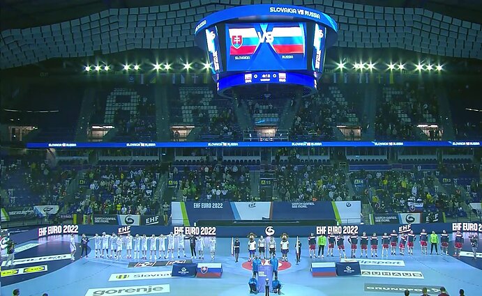 Europos vyrų rankinio čempionatas. Slovakija – Rusija