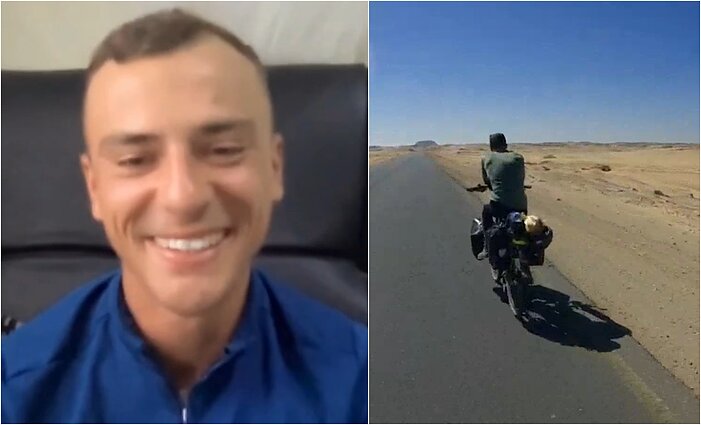 Marijampolietis Algirdas užsibrėžė tikslą – numinti visą Afrikos žemyną dviračiu