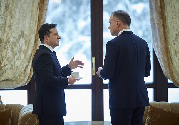 Volodymyras Zelenskis ir Andrzejus Duda