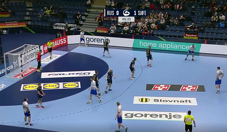 Europos vyrų rankinio čempionatas. Rusija – Švedija