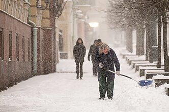 Snowstorm in Vilnius