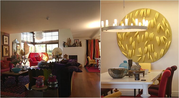 Spalvų audra namuose: menininkų Indros ir Vilmanto Marcinkevičių namai atspindi jų kūrybą