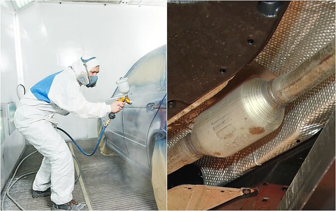 Keliai. Mašinos. Žmonės. Automobilio dažymo paslaptys ir katalizatoriaus svarba automobilyje