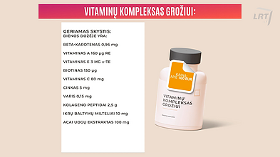 Vitaminų komplekso grožiui sudėtis