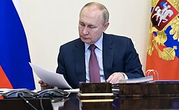 Vladimiras Putinas dalyvauja virtualiame susitikime su Italijos kompanijomis