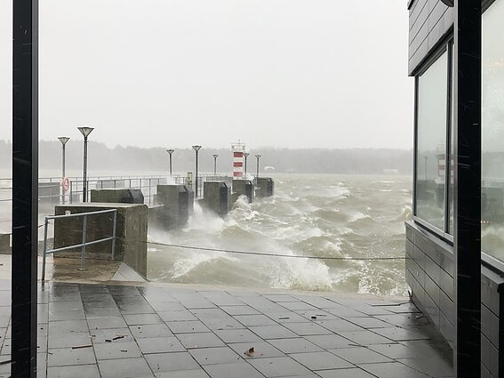 Užfiksuotas audros šėlsmas Klaipėdoje: pasekmės neramina uostamiesčio gyventojus