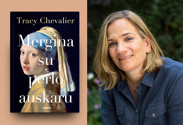 Knygos viršelis ir Tracy Chevalier