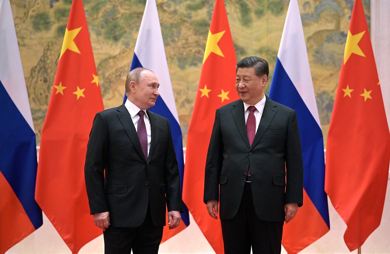Xi Jinpingo ir Vladimiro Putino susitikimas Pekine vasario 4-ąją