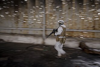 A soldier in east Ukraine
